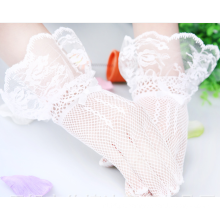 Wedding fashion fishnet lace appliques luvas nupcial de renda de casamento